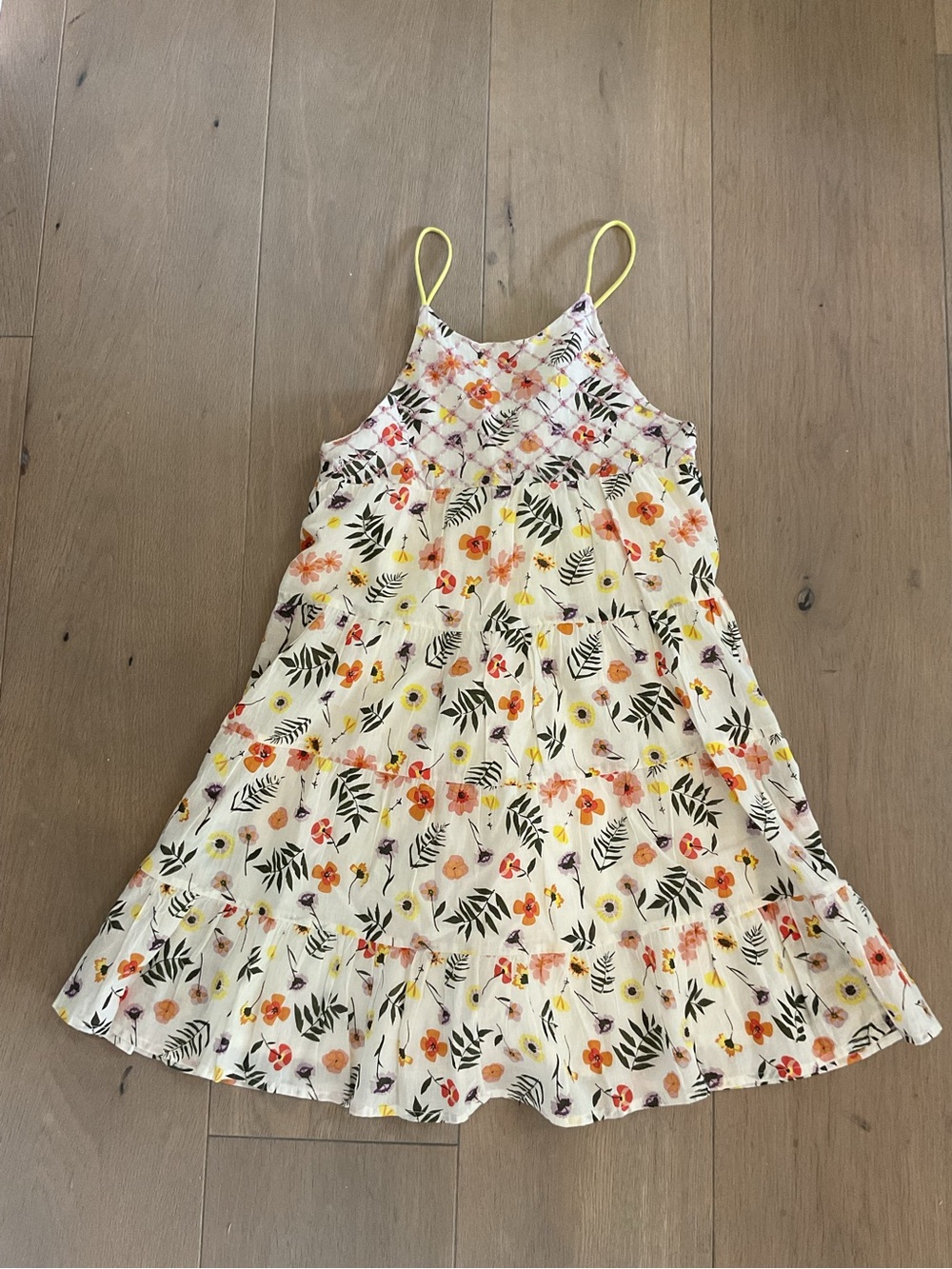 Velveteen Toddler Girls Floral Tiered Dress | Size 6Y | Like New